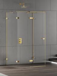 NEW TRENDY Eventa Gold Shine cabină de duș 100x90 cm dreptunghiular auriu luciu/sticlă transparentă EXK-4806 (EXK4806)