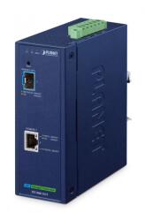 PLANET IP40 Industrial 1-Port convertoare media pentru rețea 10000 Mbit/s Albastru (IXT-900-1X1T)