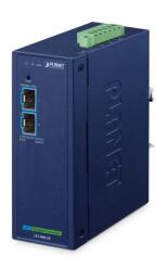PLANET IXT-900-2X Comutator industrial cu fibră optică cu 2 porturi IP40 10000 Mbit/s (IXT-900-2X)