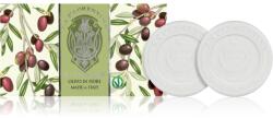 La Florentina Olive Flowers Sculpted Soap természetes szilárd szappan Olive Leaf Extract 2x115 g
