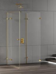 NEW TRENDY Eventa Gold Shine cabină de duș 100x100 cm pătrat auriu luciu/sticlă transparentă EXK-4832 (EXK4832)