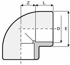 PVC könyök D50 (W_050)