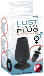 You2Toys - Lust Tunnel - üreges análtágító dildó lezáróval (fekete)