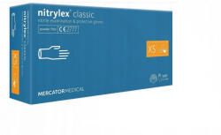 Mercator Medical Classic púdermentes nitril kesztyű 100db XS A100 kék RD30019001