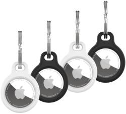 FIXED Silky Apple AirTag - 4db, 2x fekete + 2x fehér (FIXSILD4-756)