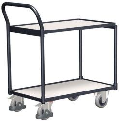 Variofit Antisztatikus polcos kocsi fogantyúval, 250 kg-ig, 2 polc, 101 x 97, 5 x 52, 5 cm