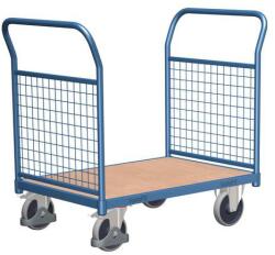 Cordes Platform kocsi két fogantyúval hálós töltettel, 400 kg-ig, 97, 5 x 104 x 50 cm, kék