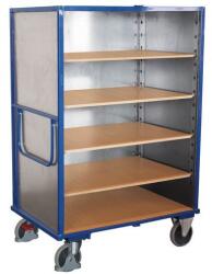 Cordes Magas szekrényes kocsi fogantyúval és 3 tömör falú, 500 kg-ig, 5 polccal, 181 x 111, 5 x 73 cm, kék