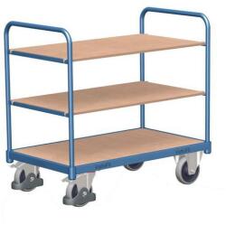 Variofit Polcos kocsi, 250 kg-ig, 3 polc, 99 x 106 x 70 cm, kék