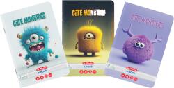 Herlitz Caiet A5, 48 file, patratele, Cute Monster, Herlitz, diverse modele HZ9495350