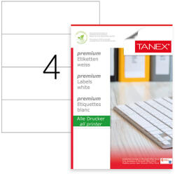 Tanex Etichete 4/a4 210*74.25mm colturi drepte 100/top tanex (TW2404)