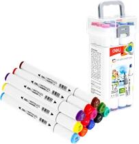 Deli Color Emotion 12 darabos kétvégű alkoholos sketch marker készlet (DEL70803-12) - officedepot
