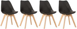  Set 4 scaune de sufragerie negre BALI MARK