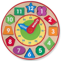 Melissa & Doug Fa Készségfejlesztő játék - Formaillesztő óra (8593)