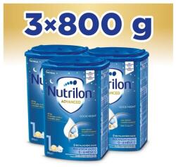 Nutrilon 3x NUTRILON 1 Advanced Good Night kezdeti tápszer csecsemőknek születéstől 800 g