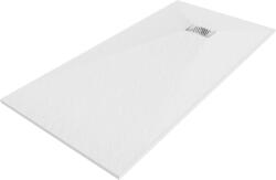 Mexen Hugo, téglalap alakú zuhanytálca SMC 170 x 80 cm, fehér, acél huzat, 42108017-X (42108017-X)