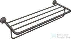 Hansgrohe AXOR UNIVERSAL CIRCULAR 65, 5 cm-es törölközőtartó polc, szálcsiszolt fekete króm 42843340 (42843340)