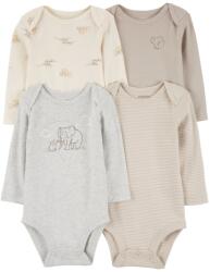 Carter´s CARTER'S Body hosszú ujjú Gray Elephant semleges 4db 24m/méret 92