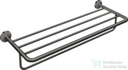 Hansgrohe AXOR UNIVERSAL CIRCULAR 65, 5 cm-es törölközőtartó polc, polírozott fekete króm 42843330 (42843330)