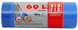 Alufix Szemeteszsák, zárószalagos, 60 l, 15 db, 64x71 cm, 26 , ALUFIX, kék (MSZ60UNINEW) - kellekanyagonline