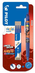 Pilot Rollertoll betét, 0, 35 mm, törölhető, PILOT "Frixion Ball/Clicker", kék + "Frixion Clicker Naruto" rollertoll (COPFCNKB)