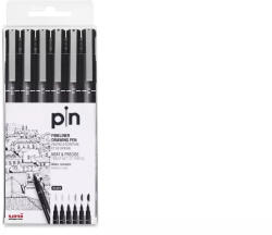 uni UNI PIN 6 darabos rajzmarker készlet (6db Fekete rajzmarker: 0, 03; 0, 05; 0, 1; 0, 3; 0, 5; 0, 8)