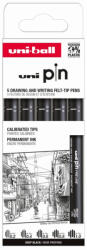 uni UNI PIN 5 darabos rajzmarker készlet Classic (5 db fekete rajzmarker: 0, 2/0, 4/0, 6/0, 8/1, 0 mm)