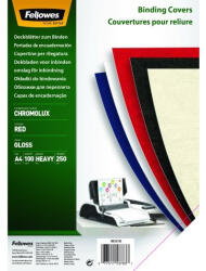 Fellowes Hátlap FELLOWES Chromolux A/4 250 g fényes piros 100/csom (5378303) - papir-bolt