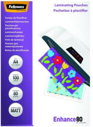 Fellowes Lamináló fólia FELLOWES A/4 80 mikron matt 100/csom (5452103) - papir-bolt