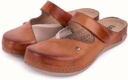 Vlnka Női hallux bőr papucs Leontyna, barna felnőtt cipő méret 41