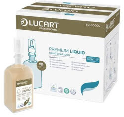 Lucart Folyékony szappan, utántöltő, 1 liter, LUCART "IDENTITY Premium", meleg narancs (89100000)