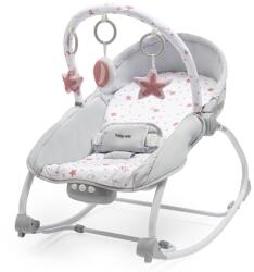 Baby Mix Többfunkciós hintaszék babának - Rózsaszín csillagok