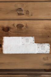 Tivolyo Home ROSELAND törölköző és fürdőlepedő ajándékszett, 2 db Fehér / White Szett (klasszikus 50 x 100 cm-es törölköző, 75 x 150 cm-es fürdőlepedő)