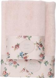 Tivolyo Home ROSELAND törölköző és fürdőlepedő ajándékszett, 2 db Rózsaszín / Pink Szett (klasszikus 50 x 100 cm-es törölköző, 75 x 150 cm-es fürdőlepedő)