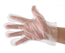 Egyszer használatos nylon/fólia PE kesztyű 100db/cs L méret