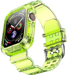 IZMAEL. eu Szilikon pótszíj Apple Watch 6 40 mm / Watch 5 40 mm / Watch 4 40 mm / Watch SE 40 mm okosórára - VilágosZöld KP26553