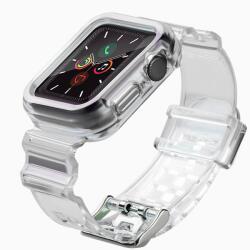 IZMAEL. eu Szilikon pótszíj Apple Watch 6 40 mm / Watch 5 40 mm / Watch 4 40 mm / Watch SE 40 mm okosórára - Átlátszó KP26552