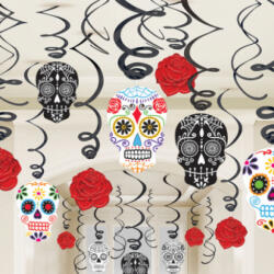 Amscan Vârtejele decorative - Halloween Dia de Los Muertos