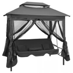 vidaXL Balansoar de exterior cu baldachin antracit 220x160x240 cm oțel (45073)