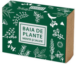 Baia De Plante Sapun cu menta si salvie, 100g, Baia de plante