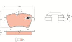 TRW set placute frana, frana disc TRW GDB1630 - piesa-auto
