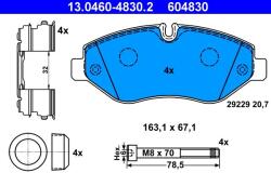 ATE set placute frana, frana disc ATE 13.0460-4830.2 - piesa-auto