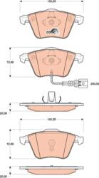 TRW set placute frana, frana disc TRW GDB1809 - piesa-auto
