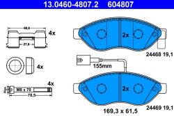 ATE set placute frana, frana disc ATE 13.0460-4807.2 - piesa-auto