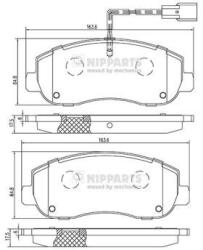 NIPPARTS set placute frana, frana disc NIPPARTS N3601105 - piesa-auto