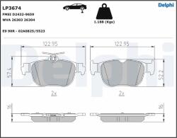 DELPHI set placute frana, frana disc DELPHI LP3674 - piesa-auto