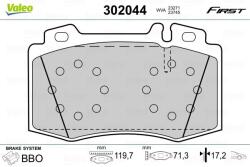 VALEO set placute frana, frana disc VALEO 302044 - piesa-auto