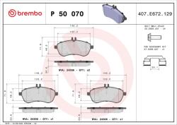 BREMBO set placute frana, frana disc BREMBO P 50 070 - piesa-auto