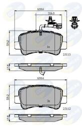 COMLINE set placute frana, frana disc COMLINE CBP12105 - piesa-auto