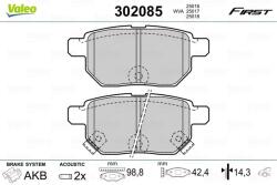 VALEO set placute frana, frana disc VALEO 302085 - piesa-auto